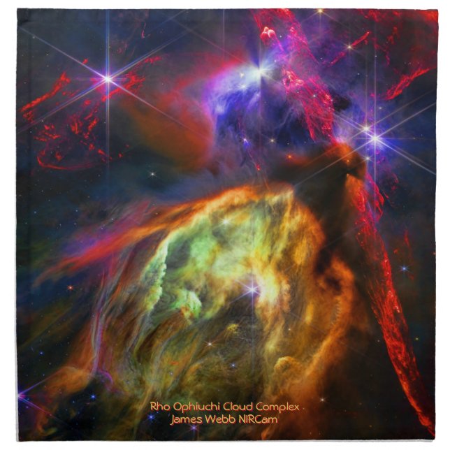 Rho Ophiuchi Cloud Complex - James Webb NIRCam Cloth Napkin (Front)