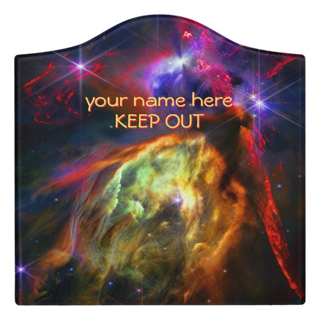 Rho Ophiuchi Cloud Complex - James Webb NIRCam Door Sign (Large Crest Front)
