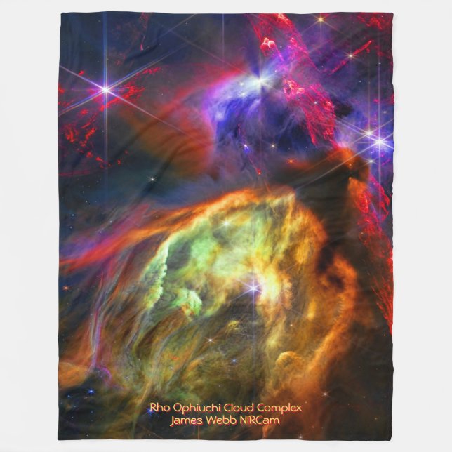 Rho Ophiuchi Cloud Complex - James Webb NIRCam Fleece Blanket (Front)