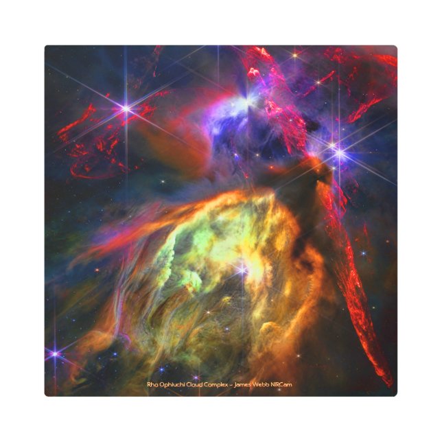 Rho Ophiuchi Cloud Complex - James Webb NIRCam Metal Print (Front)