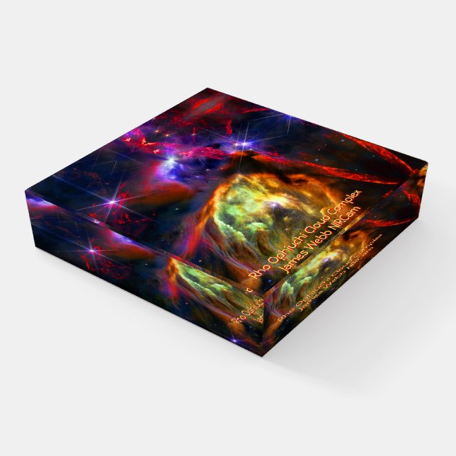 Rho Ophiuchi Cloud Complex - James Webb NIRCam Paperweight (Angled)
