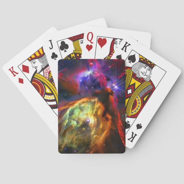 Rho Ophiuchi Cloud Complex, James Webb Space Photo Poker Cards (Back)