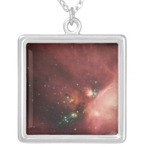 Rho Ophiuchi nebula 2 Silver Plated Necklace