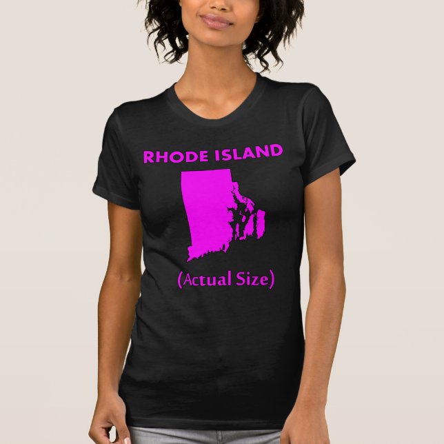 Rhode Island - Actual Size T-Shirt (Front)