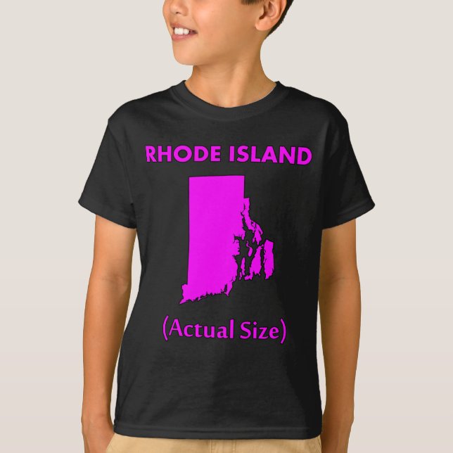 Rhode Island - Actual Size T-Shirt (Front)