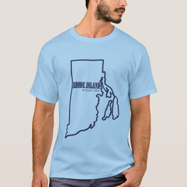 Rhode Island - Actual Size T-Shirt (Front)
