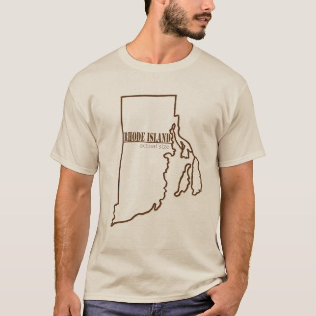Rhode Island (actual size) T-Shirt (Front)