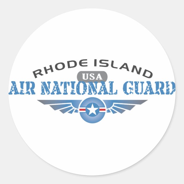 Rhode Island Air National Guard Classic Round Sticker (Front)