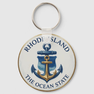 Rhode Island Anchor Emblem ⚓ Keychain