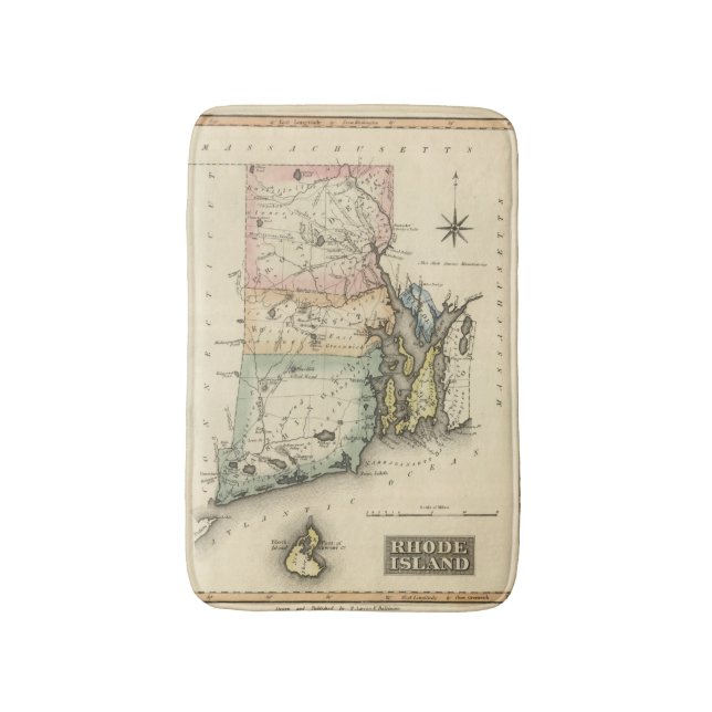 Rhode Island Bathroom Mat (Front Vertical)