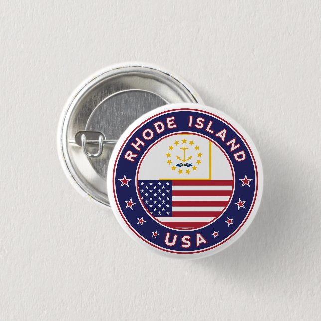 Rhode Island Button (Front & Back)