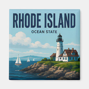 Rhode Island Capitol Harbor Ocean State Magnet