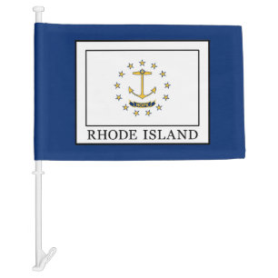 Rhode Island Car Flag