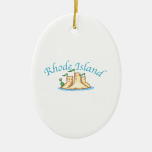 Rhode Island Ceramic Ornament