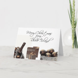 Rhode Island Christmas Card, state specific Holiday Card