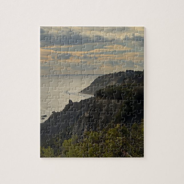 Rhode Island Cliffside Sunset Puzzle (Vertical)