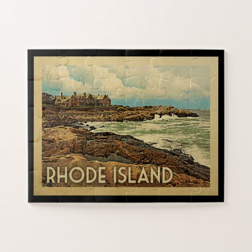 Rhode Island Coast Vintage Travel Jigsaw Puzzle