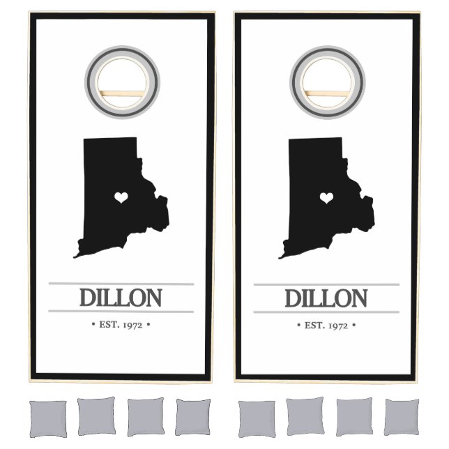 Rhode Island Custom Family Name Cornhole Set (Set)