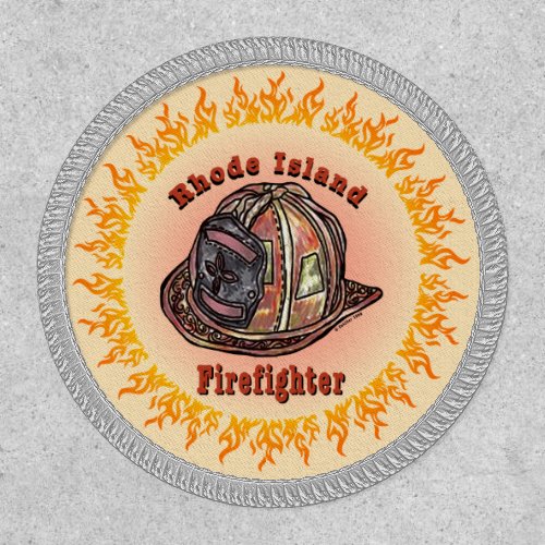 Rhode Island custom name Firefighter patch 