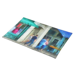 Rhode Island - Eating Out With Friends Newport RI Cloth Placemat