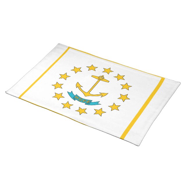 Rhode Island Flag American MoJo Placemat (On Table)