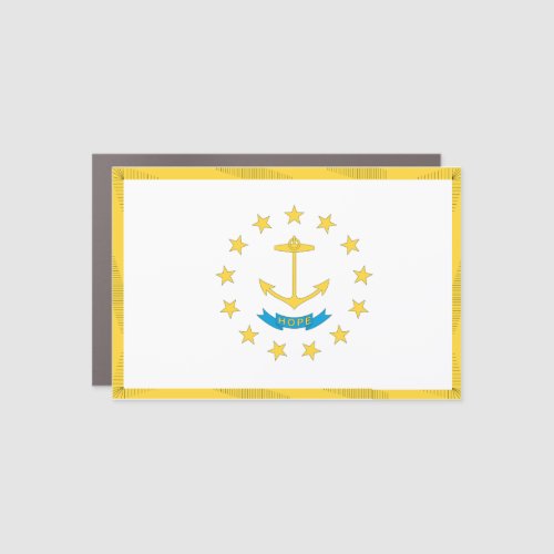 Rhode Island Flag Car Magnet