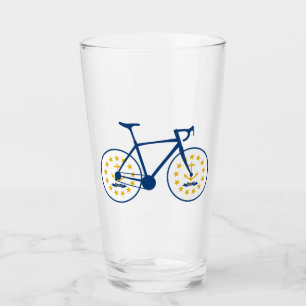 Rhode Island Flag Cycling Glass