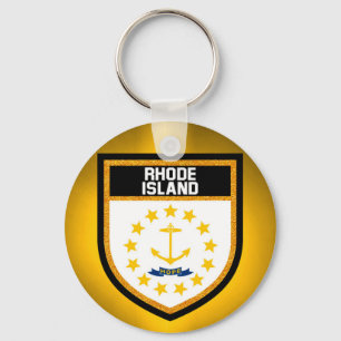 Rhode Island Flag Keychain