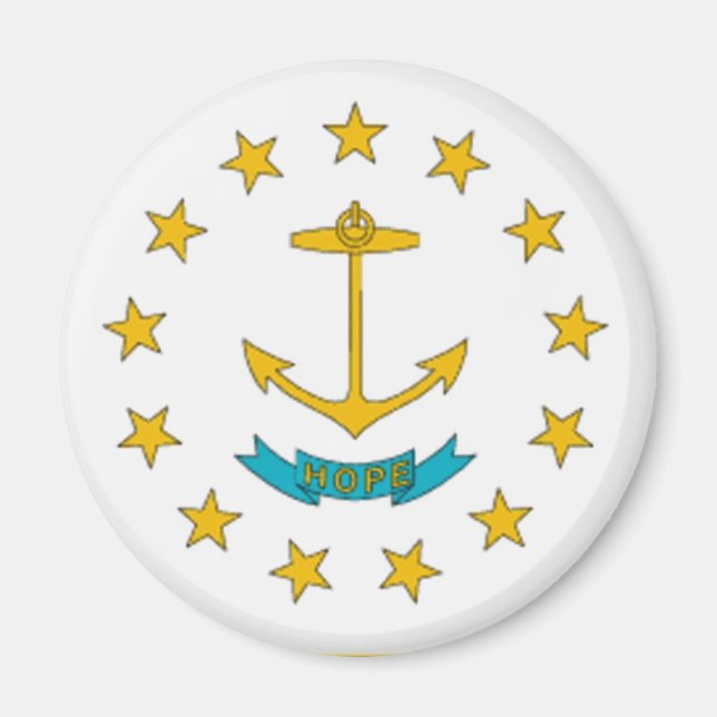 Rhode Island Flag Magnet (Front)