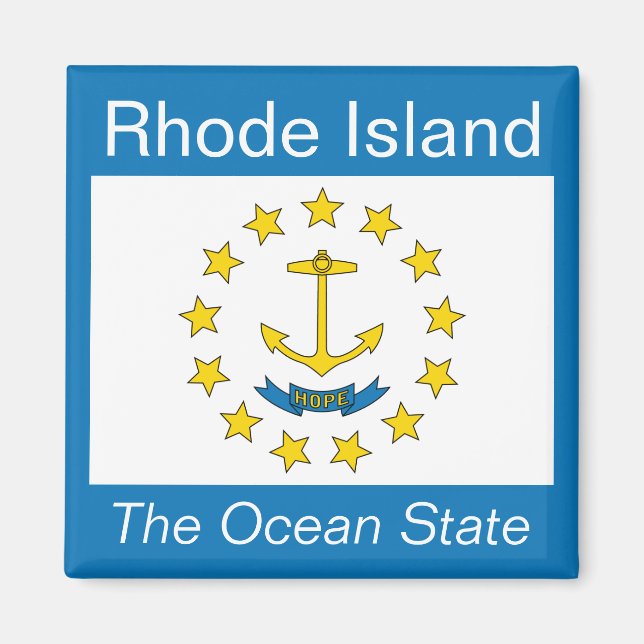 Rhode Island Flag Magnet (Front)