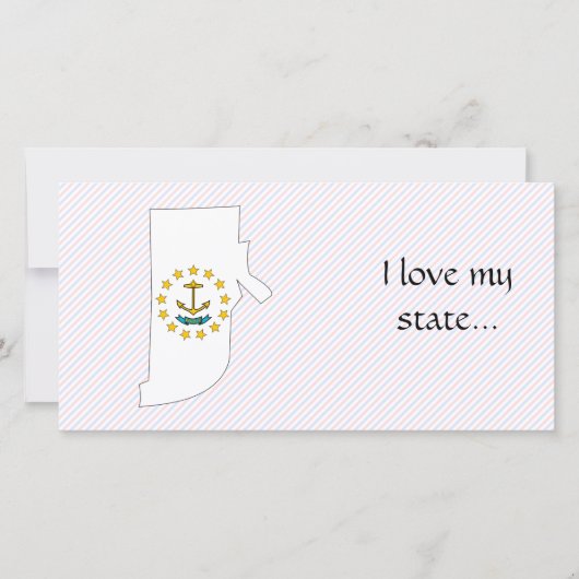 Rhode Island Flag Map (Front)