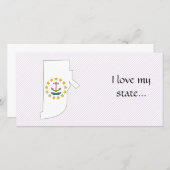 Rhode Island Flag Map (Front/Back)