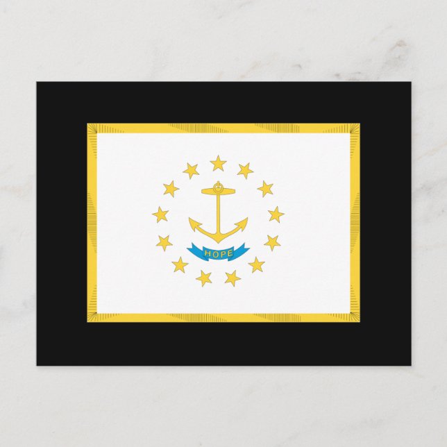 RHODE ISLAND FLAG POSTCARD (Front)