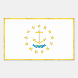 Rhode Island Flag Rectangular Sticker