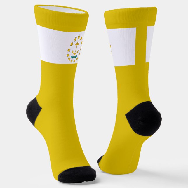 Rhode Island flag Socks (Angled)
