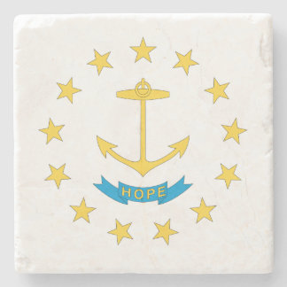 RHODE ISLAND FLAG STONE COASTER