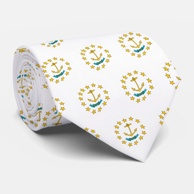 Rhode Island Flag Tie (Rolled)
