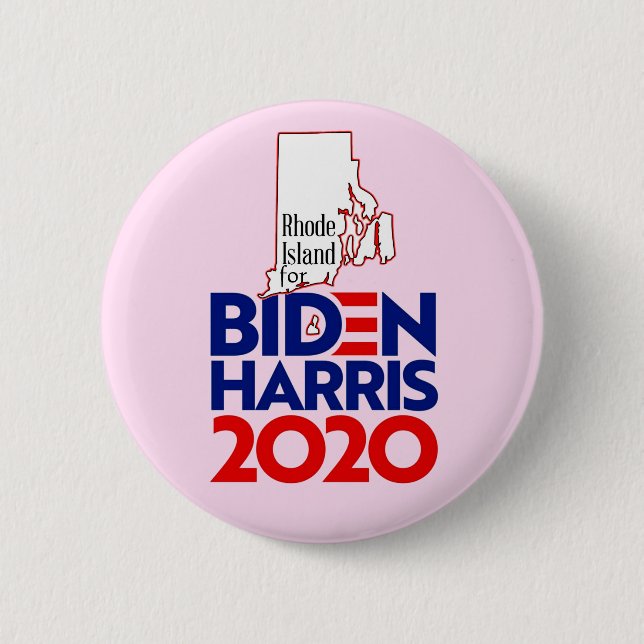 Rhode Island for Biden Harris 2020 Button (Front)