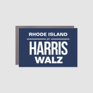 Rhode Island for Harris Walz Car Magnet