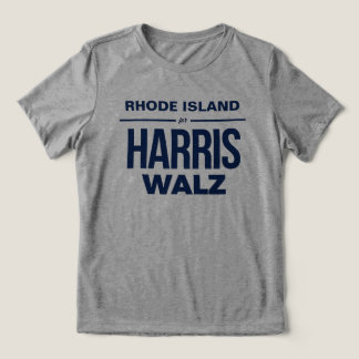 Rhode Island for Harris Walz Tri-Blend Shirt