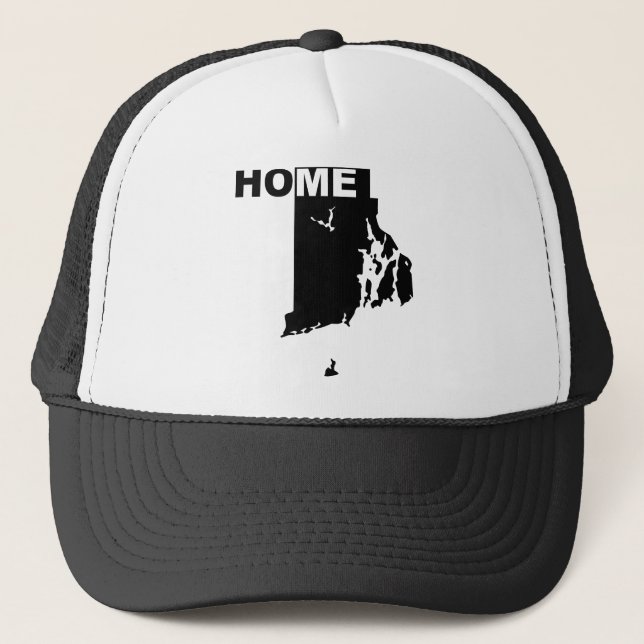 Rhode Island Home Away From State Ball Cap Hat (Front)