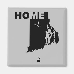 Rhode Island Home Away From State Fridge Magnet