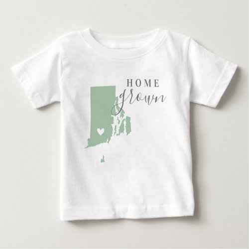 Rhode Island Home Grown  Editable Colors State Baby T_Shirt