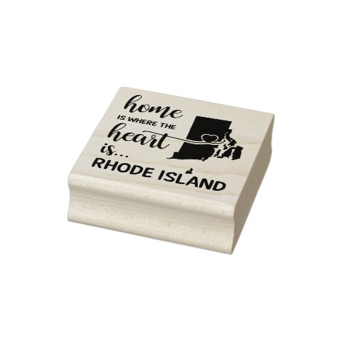 Rhode Island home is where the heart is Rubber Stamp