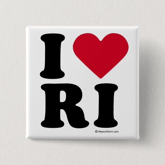 RHODE ISLAND - "I LOVE RI" "I LOVE RHODE ISLAND" BUTTON (Front)