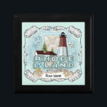 Rhode Island  Lighthouse custom name Gift Box<br><div class="desc">Rhode Island Lighthouse custom name gift box by ArtMuvz Illustration. Matching Lighthouse apparel, Lighthouse t-shirts, Lighthouse gifts. Lighthouse t-shirt, lighthouse collector apparel.Lighthouse gifts are a great way to show someone you care, especially if they love the ocean, the coast, or lighthouses themselves. Lighthouses are iconic symbols of hope, guidance, and...</div>