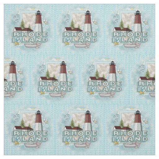 Rhode Island Lighthouse Fabric