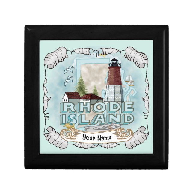 Rhode Island  Lighthouse Gift Box (Front)