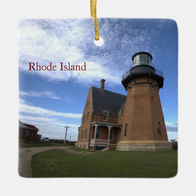 Rhode Island Lighthouse Ornament (Front)