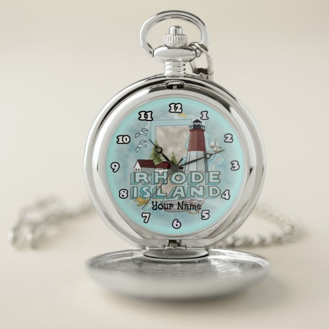 Rhode Island Lighthouse Pocket Watch (Inside)
